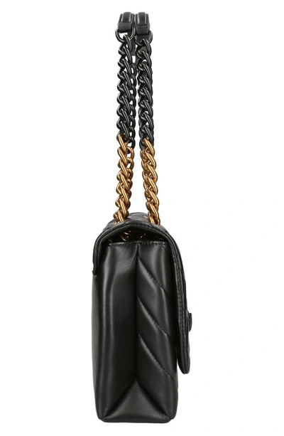 Kurt Geiger Large Kensington Kurt Leather Convertible Shoulder Bag In Black
