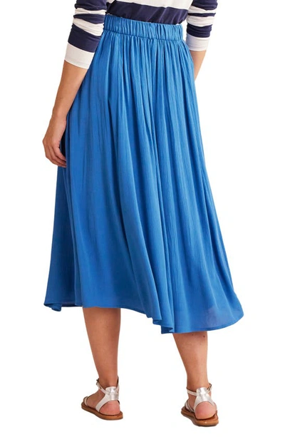 Shop Boden Holiday Midi Skirt In Aegean Blue