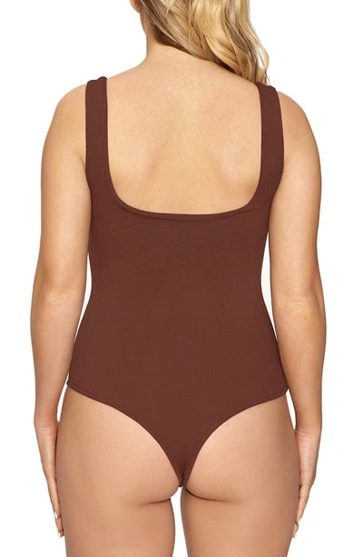 Shop Naked Wardrobe The Nw Tank Bodysuit In Chocolate