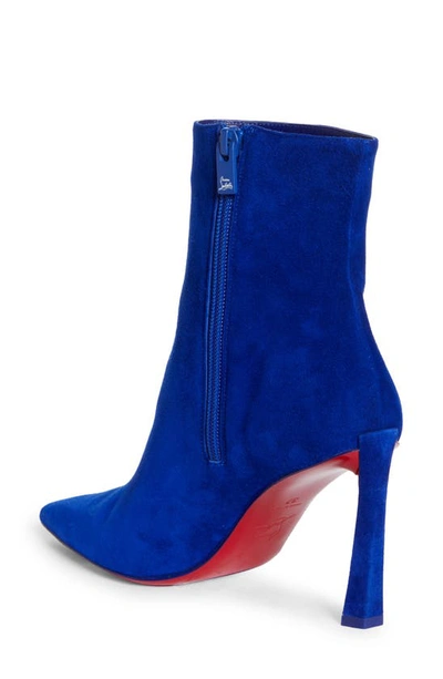 Christian Louboutin Condora Suede Stiletto Red Sole Booties In 4084 Galactiqueen
