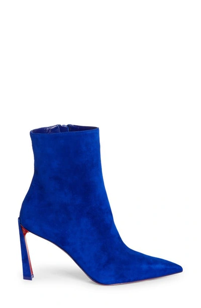 Christian Louboutin Condora Suede Stiletto Red Sole Booties In 4084 Galactiqueen