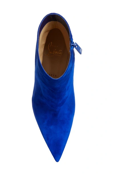 Christian Louboutin Condora Suede Stiletto Red Sole Booties In 4084 Galactiqueen