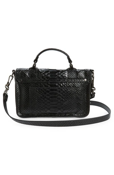Shop Proenza Schouler Tiny Ps1 Tonal Leather Top Handle Bag In Black