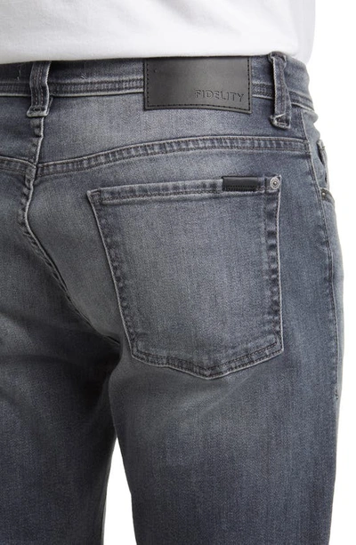 Shop Fidelity Denim Jimmy Slim Straight Leg Jeans In Onyx