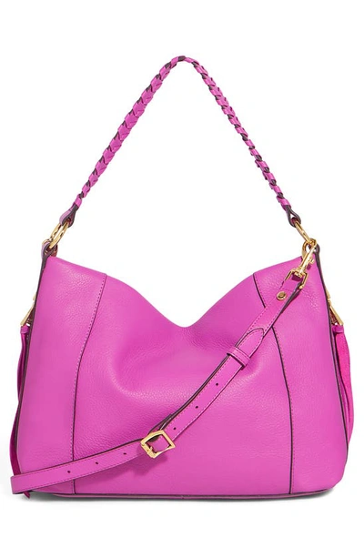Shop Aimee Kestenberg Convertible Leather Shoulder Bag In Fuchsia