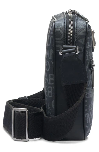 Dolce & Gabbana Sleek Charcoal Logo Crossbody Bag In Black/ Grey