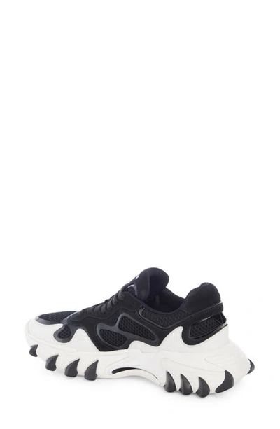 Shop Balmain B-east Sneaker In Eab Black/ White