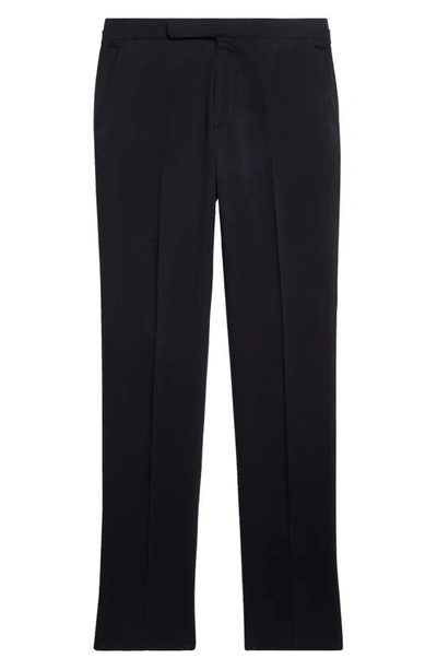 Shop Ralph Lauren Purple Label Gregory Silk Shantung Trousers In Black