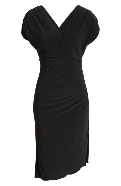 Shop Vince Camuto Asymmetric Hem Body-con Dress In Black