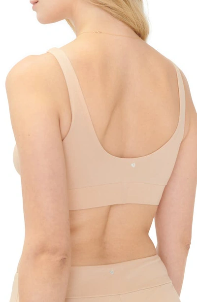 Shop Hatch Crossover Pima Cotton Blend Nursing Bra In Sand