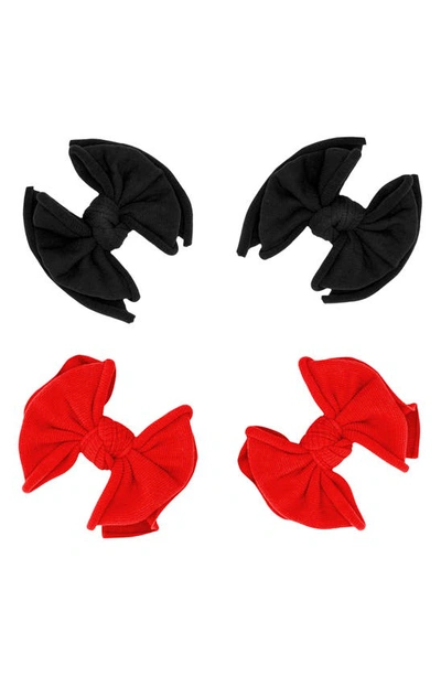 Shop Baby Bling 4-pack Baby Fab Hair Clips In Black Cherry
