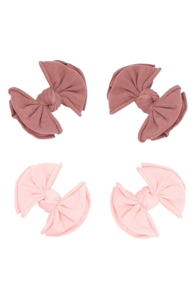 Shop Baby Bling 4-pack Baby Fab Hair Clips In Putty Rose Quartz