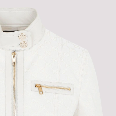 Shop Gucci Cotton Jacket In Nude &amp; Neutrals