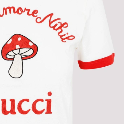 Shop Gucci Amore Cotton T-shirt Tshirt In White