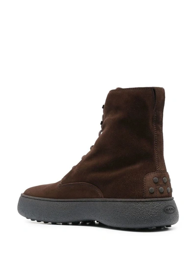 Shop Tod's W.g. Suede Ankle Boots In Brown