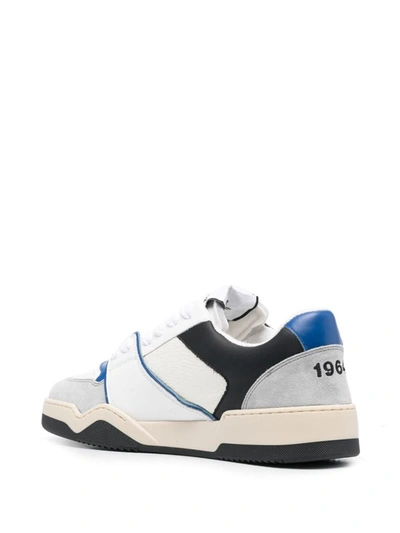 Shop Dsquared2 Spiker Leather Sneakers In White