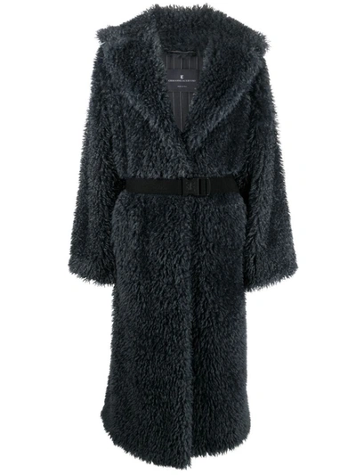 Shop Ermanno Scervino Teddy Coat In Grey