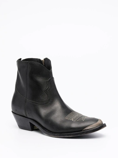 Shop Golden Goose Young Leather Boots In Black