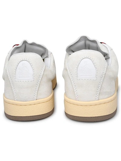 Shop Lanvin Lite Curb Sneakers In Ivory Suede In White