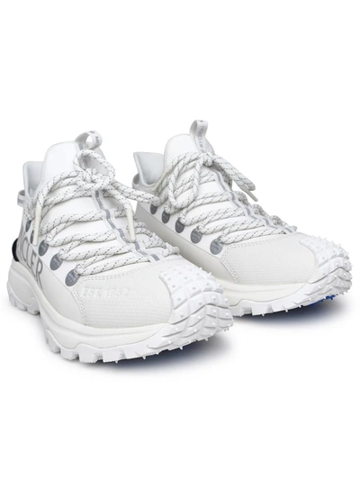 Shop Moncler White Polyamide Trail Grip Sneakers