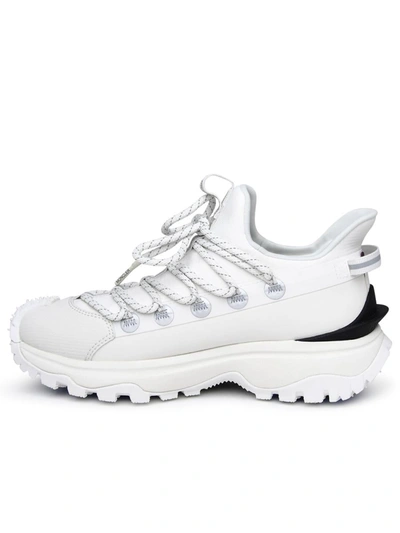 Shop Moncler White Polyamide Trail Grip Sneakers