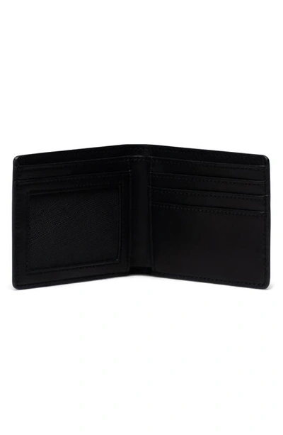 Shop Herschel Supply Co Hank Rfid Leather Bifold Wallet In Black