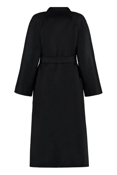 Shop Max Mara Ludmilla Cashmere Coat In Black