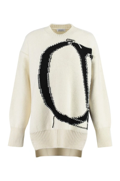 Shop Off-white Oversize Pullover In Panna