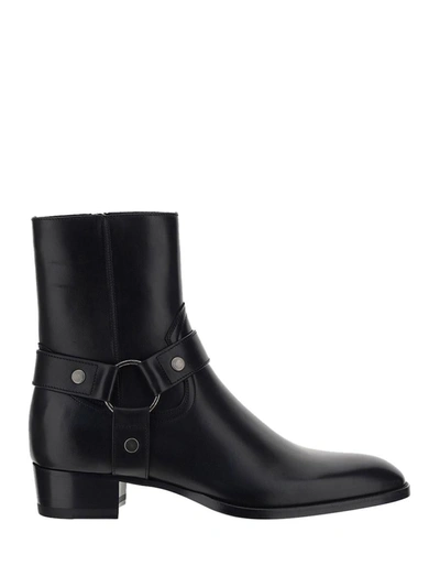 Shop Saint Laurent Boots In Nero