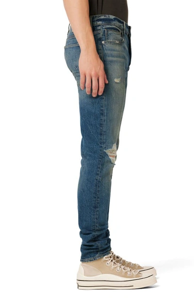 Shop Hudson Axl Ripped Slim Fit Jeans In Distress Indigo