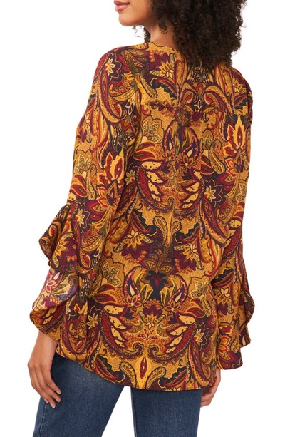 Vince Camuto Ruffle Sleeve Blouse In Pickled Beet
