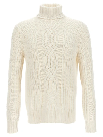 Shop Brunello Cucinelli High Neck Sweater In White