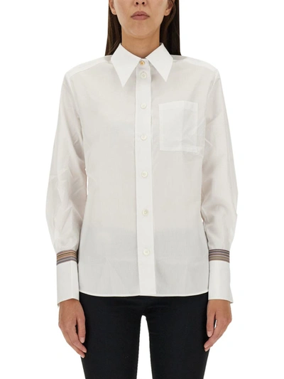 Shop Paul Smith Shirt With Logo In White