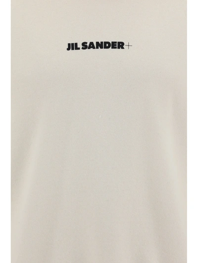 Shop Jil Sander Cotton Sweatshirt With Logo Print