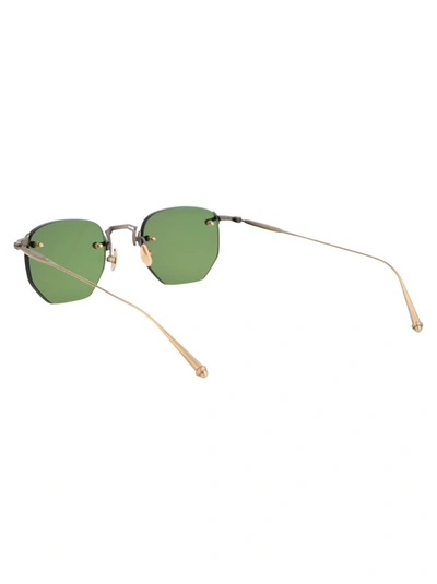 Shop Matsuda Sunglasses In Antique Gold - Sage Green