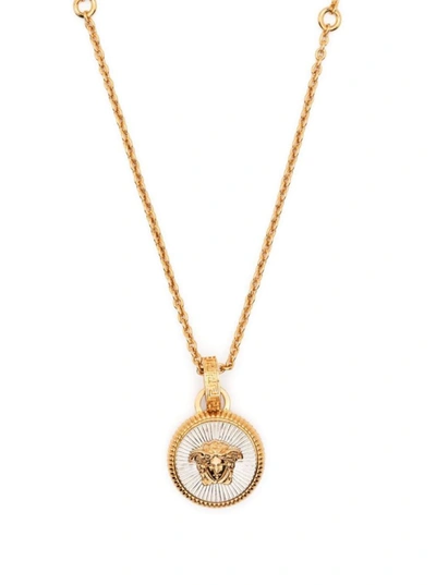 Shop Versace Necklace In Metallic