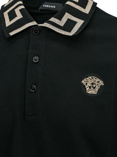 Shop Versace Polo Shirt In Black