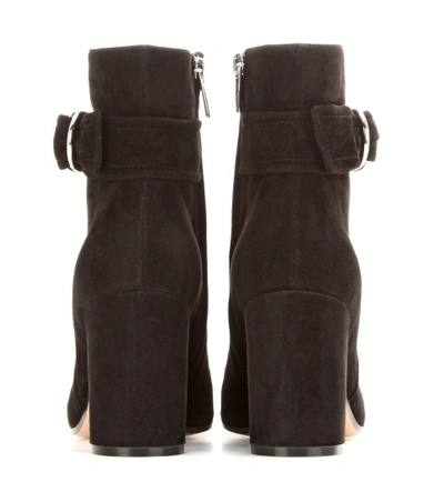 Shop Gianvito Rossi Suede Ankle Boots In Llack