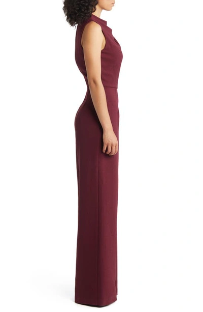Black Halo Corrine Draped Bodice Wide Leg Jumpsuit In Heroine