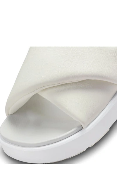 Shop Jordan Sophia Crisscross Slide Sandal In Photon Dust/ Sail/ White