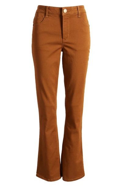 Shop Wit & Wisdom 'ab'solution Itty Bitty High Waist Bootcut Pants In Roasted Pecan