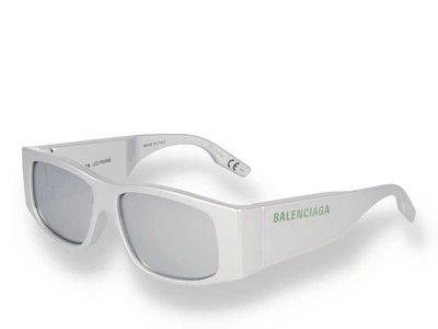 Shop Balenciaga Sunglasses In Silver