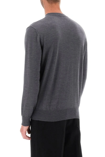 Dsquared2 D2 Leaf Wool Sweater In Grey