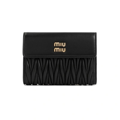 Shop Miu Miu Zip Wallet Smallleathergoods In Black