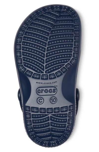 Crocs Baya Faux Shearling Lined Clog In Navy/ Navy