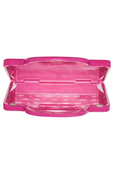 Shop Valentino Mini Le Troisième Clear Acrylic Tote In Uwt Pink Pp