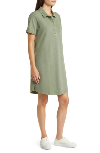 Shop Caslon Easy Shirtdress In Green Dune
