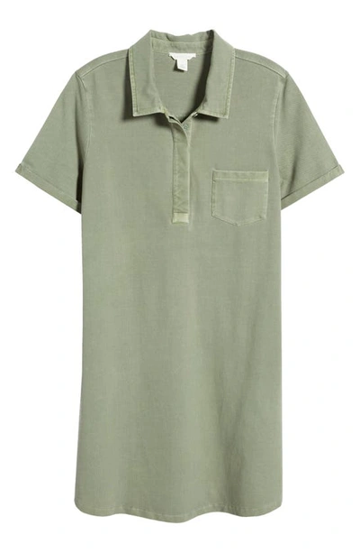 Shop Caslon Easy Shirtdress In Green Dune