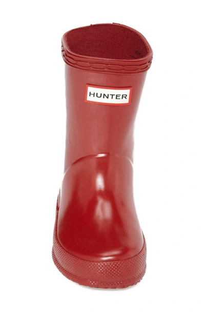 Shop Hunter 'first Gloss' Rain Boot In Military Red