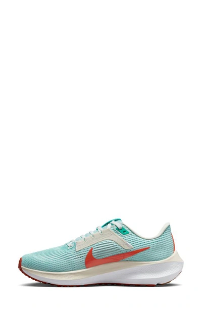 Shop Nike Air Zoom Pegasus 40 Running Shoe In Jade/ Red/ White/ Sea Glass